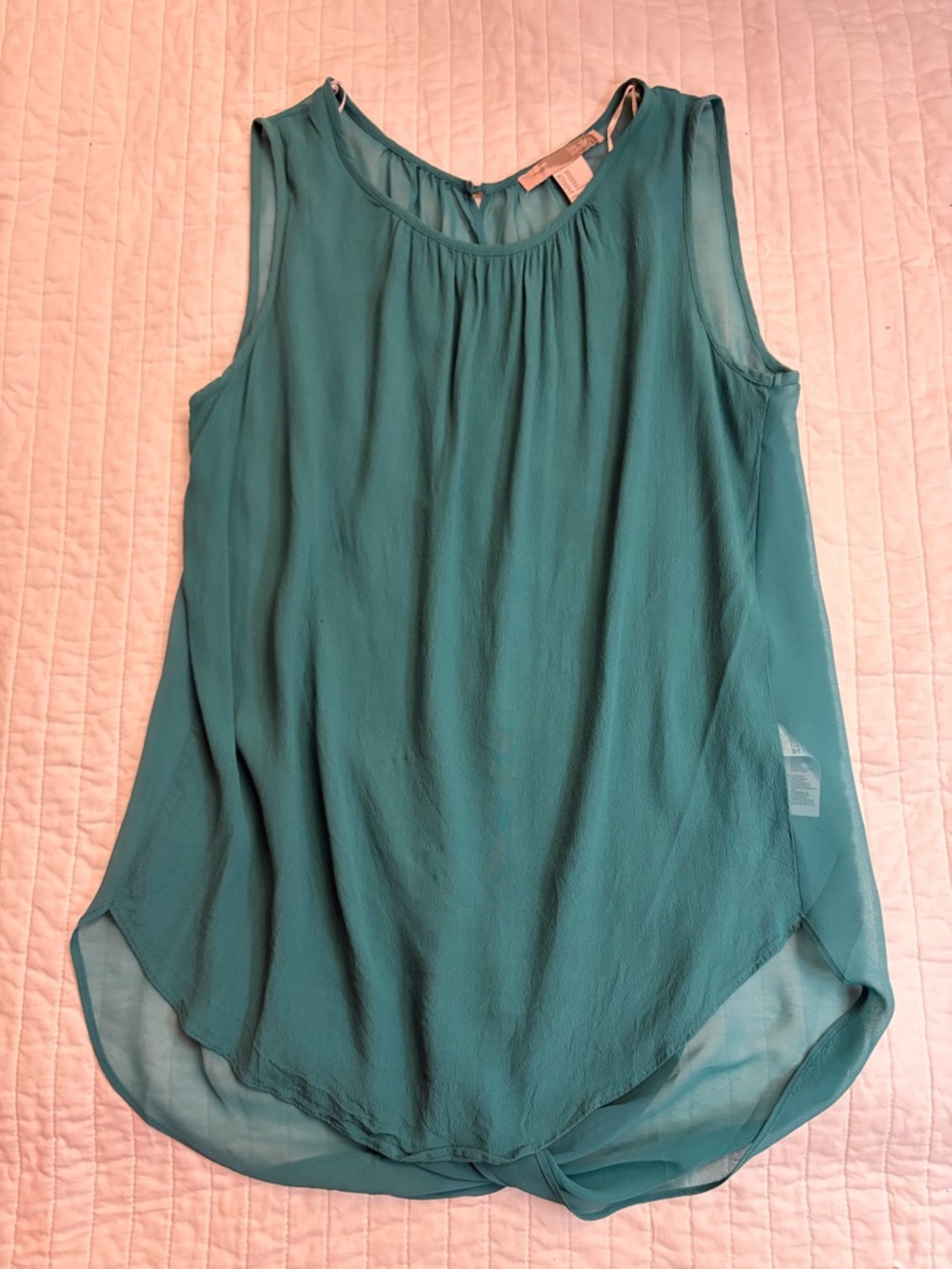 Forever 21 turquoise drape open back sleeveless top NWOT